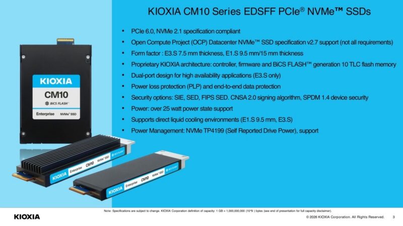 Kioxia, PCIe Gen6 세대를 위한 CM10 시리즈 출시 대표 이미지
