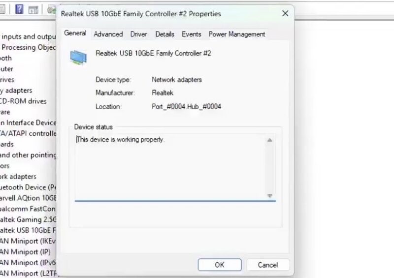 Realtek RTL8159 in Windows 11 Device Manager