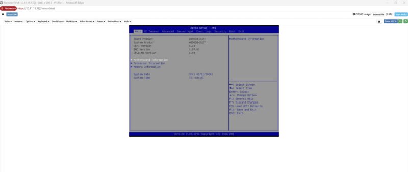 ASRock Rack W890D8-2L2T IPMI HTML5 iKVM at BIOS