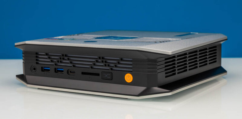 Bosgame M5 AI Mini Desktop Ryzen AI Max+ 395-Front Angled 1