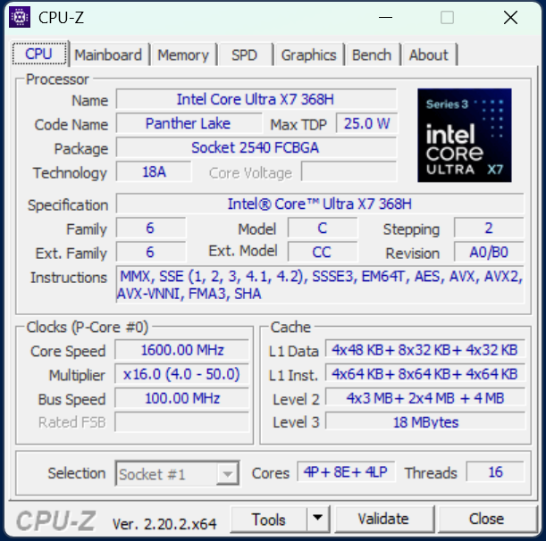 Dell P514260 CPU-Z