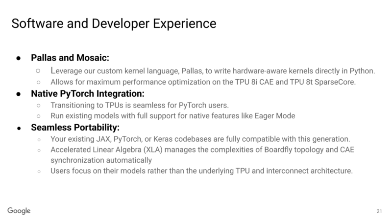 Google TPUv8 Hot Chips 2026 Software Experience