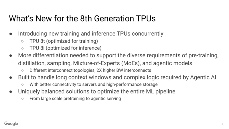 Google TPUv8 Hot Chips 2026 What's New