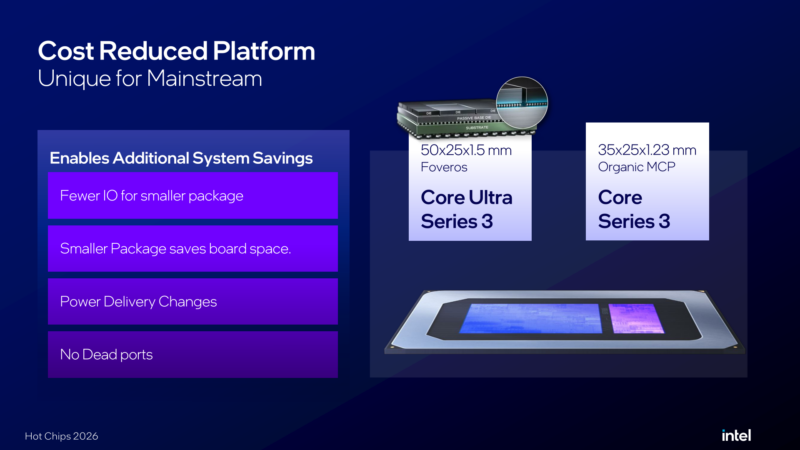 Intel Wildcat Lake Hot Chips 2026 Cost Reduced Platform