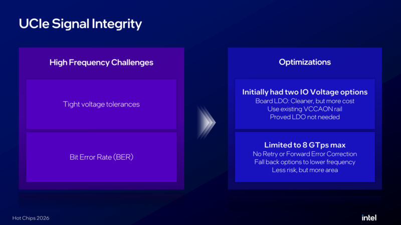 Intel Wildcat Lake Hot Chips 2026 UCIe Signal Integrity