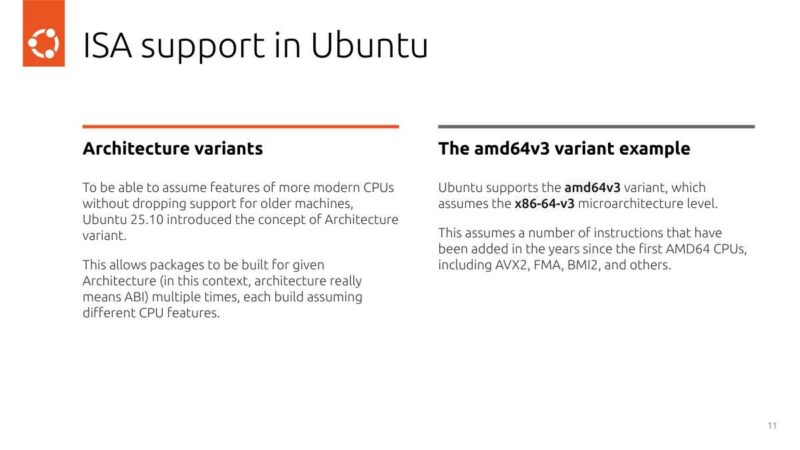 Canonical ISA support in Ubuntu