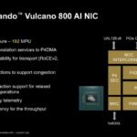 Hot Chips 2026 MI400 System Architecture Slide 23 AMD Pensando Vulcano 800 AI NIC