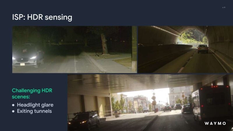 Hot Chips 2026 Waymo Sensor Fusion carTPU Slide 25 ISP HDR sensing