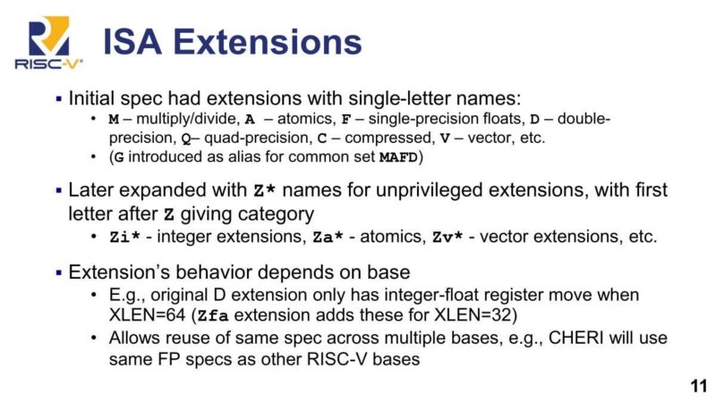 SiFive ISA Extensions