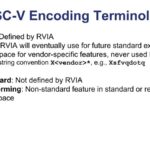 SiFive RISC-V Encoding Terminology