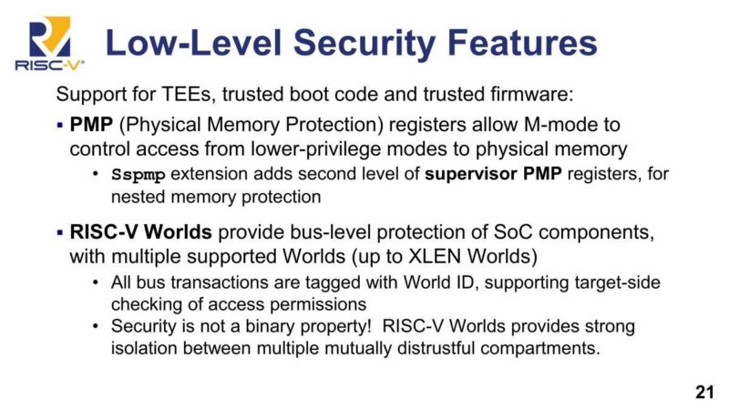 SiFive Low-Level Security Features