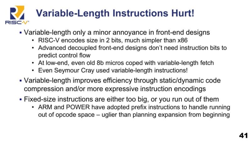 SiFive Variable-Length Instructions Hurt!