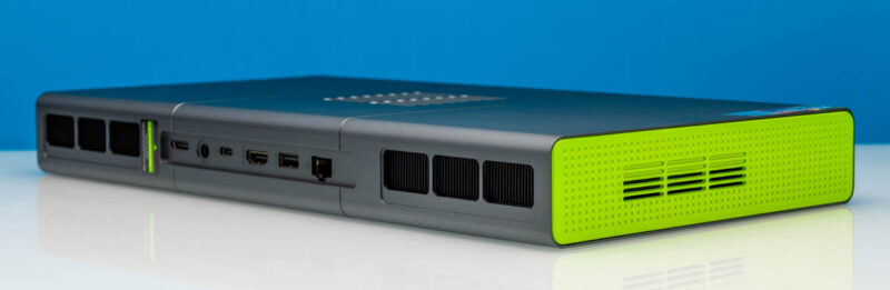 GMKtec EVO-X3 AI Mini PC-Rear Angled 1
