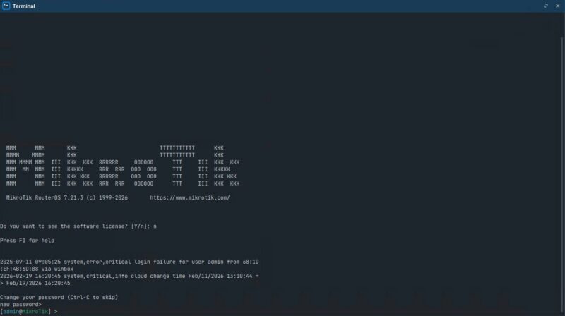 MikroTik CRS804 DDQ CLI