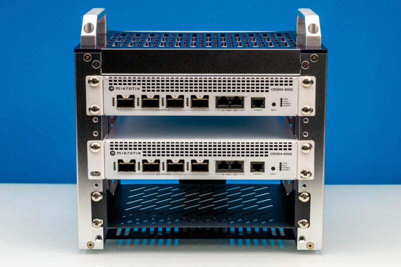 MikroTik CRS804 DDQ-Two Units in Rack 3