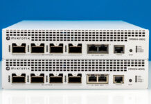 Cheap Desktop 400GbE Switch MikroTik CRS804-4DDQ-hRM Review MikroTik CRS804 DDQ-Two Untis Front 1