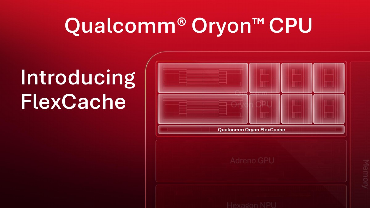 Slide titled 'Introducing FlexCache' with CPU core blocks and a FlexCache label below them.
