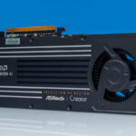 ASRock AMD Radeon AI PRO R9700 Creator-Top Angled 1