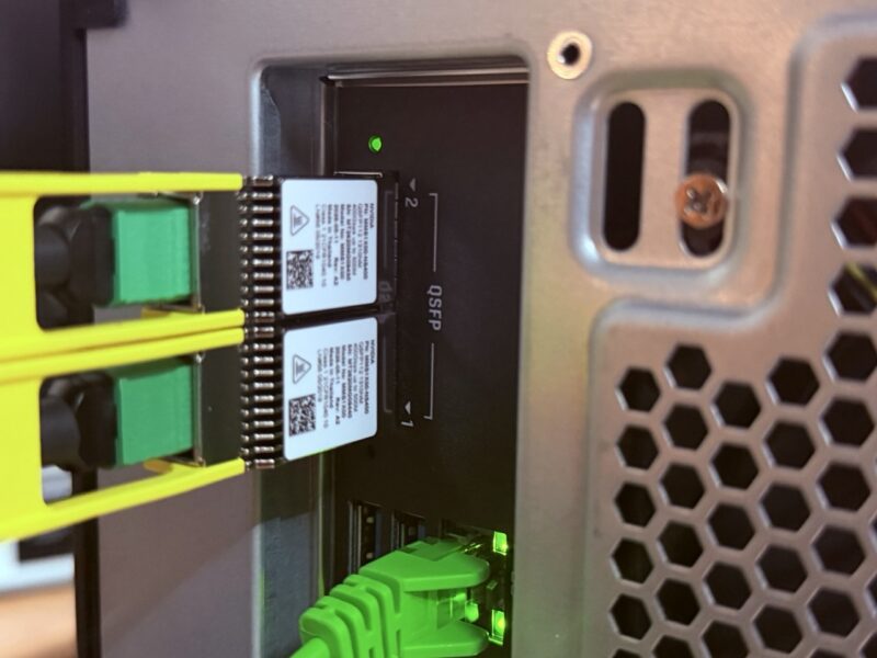 Gigabyte W775 NVIDIA ConnectX-8 SuperNIC Ports with two 400G DR4 Optics Large Gigabyte W775 NVIDIA ConnectX-8 SuperNIC Ports with two 400G DR4 Optics Large